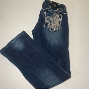 Miss Me Embellished Boot Cut Blue Jeans Women's Size 26